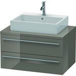 Duravit Konsolenunterschrank X-LARGE 440x800x548mm flannel grey hochglanz