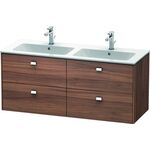 Duravit Waschtischunterbau BRIOSO 553x1290x479mm Griffe chr nussbaum natur