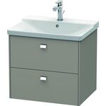 Duravit Waschtischunterbau BRIOSO Griffe chrom 561x620x479mm basalt matt
