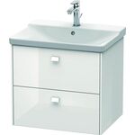 Duravit Waschtischunterbau BRIOSO Griffe Frontfarbe 561x620x479mm we hgl