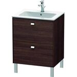 Duravit Waschtischunterbau BRIOSO Griffe chr 683x620x479mm kastanie dunkel