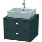 Duravit Konsolenunterschrank BRIOSO Griffe chrom 442x620x550mm graphit matt