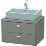 Duravit Konsolenunterschrank BRIOSO Griffe chrom 442x720x550mm basalt matt