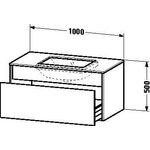 Duravit Waschtischunterbau DURASTYLE 550x1000x500mm betongrau matt/weiß matt