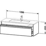 Duravit Waschtischunterbau KETHO 410x1200x475mm betongrau matt