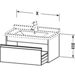 Duravit Waschtischunterbau KETHO 465x650x410mm betongrau matt