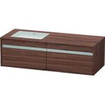Duravit Waschtischunterbau KETHO 550x1400x426mm WT links nussbaum dunkel