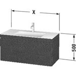 Duravit Waschtischunterbau L-CUBE m WT Vero Air 500x800x480mm 1 HL bet-gr