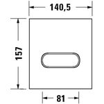 Duravit Betätigungsplatte DURASYSTEM A1 140,5x157mm, für Urinal, Glas weiß