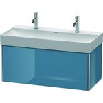 Duravit Waschtischunterbau XSQUARE 397x984x460mm stone blue hochglanz
