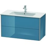 Duravit Waschtischunterbau XSQUARE 560x1010x478mm stone blue hochglanz