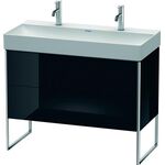 Duravit Waschtischunterbau XSQUARE 731x984x460mm schwarz hochglanz