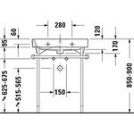 Duravit Möbelwaschtisch HAPPY D.2 m ÜL HLB 650x505mm ohne Hahnloch weiß WG