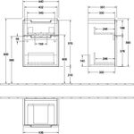 V&B Waschtischunterschrank SUBWAY 2.0 f HWB 440x590x352mm Glossy Grey