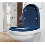 V&B WC-Sitz ViCare Scharniere aus Edelstahl blau AntiBac