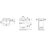Laufen Waschtisch VAL 550x420mm m Überlauf ohne Hahnloch weiß