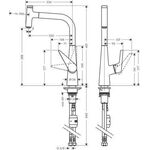 HG Einhebel-Spültischmischer 300 TALIS S DN 15, mit Ausziehauslauf chrom