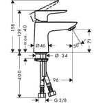 HG Einhebel-Waschtischmischer 80 TALIS E DN 15 mit PushOpen Ablaufgarnitur chrom