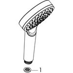 HG Handbrause CROMETTA 1jet DN 15 EcoSm Version 9 l/min weiß/chrom