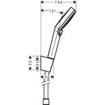 HG Brauseset CROMETTA VARIO Porter Set 1250mm weiß/chrom