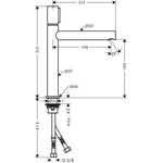 Select-Waschtischmischer AXOR UNO 200 brushed nickel
