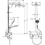 HG Showerpipe Raindance E 300 1jet mit ShowerTablet 350 chrom 17 l/min