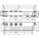 Grundkörper AXOR für Thermostatmodul Select 2 Verbraucher