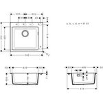 HG Einbauspüle 450 S510-F450 steingrau