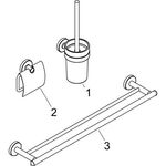 HG Bad-Accessoire-Set LOGIS UNIVERSAL 3-teilig chrom