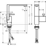 Einhebel-Waschtischmischer 190 AXOR EDGE mit Ablaufgarnitur chrom Diamantschliff