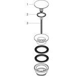 HG Ablaufgarnitur PUSH-OPEN f WT- und Bidetmischer brushed bronze