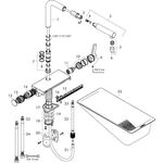 HG Einhebel-Spültischmischer AQUNO Sel 2 DN 15, mit Ausziehauslauf, 2jet chrom