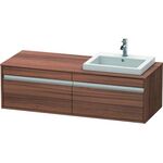 Duravit Waschtischunterbau KETHO 550x1400x426mm WT rechts nussbaum natur