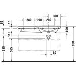 Duravit Möbelwaschtisch P3 Comforts Be re m ÜL HLB 1050x500mm 3 HL weiß WG