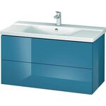 Duravit Waschtischunterbau L-CUBE 1020x481x555mm stone blue hochglanz