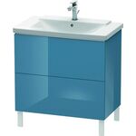 Duravit Waschtischunterbau L-CUBE 820x481x709mm stone blue hochglanz