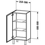Duravit Halbhochschrank ind L-CUBE 250/500x200/363x600/900mm Ans li fla gr
