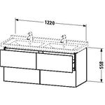 Duravit Waschtischunterbau L-CUBE 469x1220x558mm cappuccino hochglanz