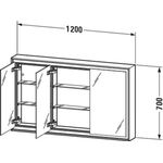 Duravit Einbau-Spiegelschrank L-CUBE 154x1200x700mm