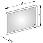 Keuco Lichtspiegel PLAN sil-gebz-elo 1200x700x10. A++