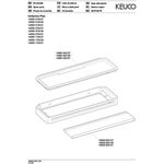 Keuco Duschkorb PLAN 3tlg m Glasabzieher Alu-fin sw