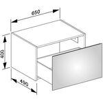 Keuco Sideboard X-LINE 650x400x490mm trüffel