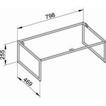 Keuco Bodengestell X-LINE 800x250x470mm cashmere