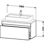 Duravit Konsolenunterschrank DURASTYLE 512x1000x478mm graphit matt