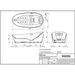 TOTO FLOATING Badewanne freistehend we