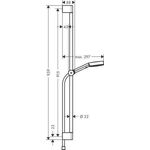 HG Brauseset PULSIFY SELECT 105 3jet Relaxation EcoSm Bsta 900mm mattweiß