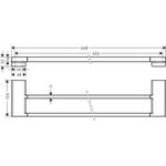HG Doppelbadetuchhalter AddStoris 648mm mattweiß