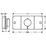 Fertigmontageset AXOR ONE f UP-Thermostat 2 Verbr mattschwarz