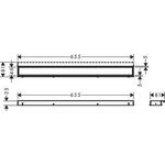 HG Duschrinne RainDrain Match m höhenverstellb Rahmen 700mm mattweiß