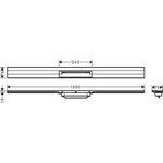 HG Duschrinne RainDrain Flex kürzbar, Wandmontage 1000mm mattweiß